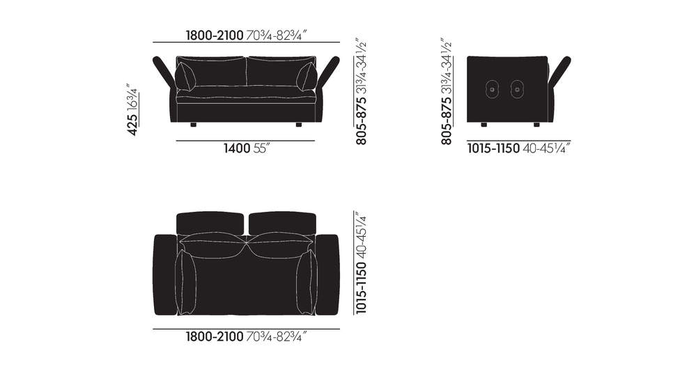 Sofa Mariposa de Vitra en Amueblarent para alquilar