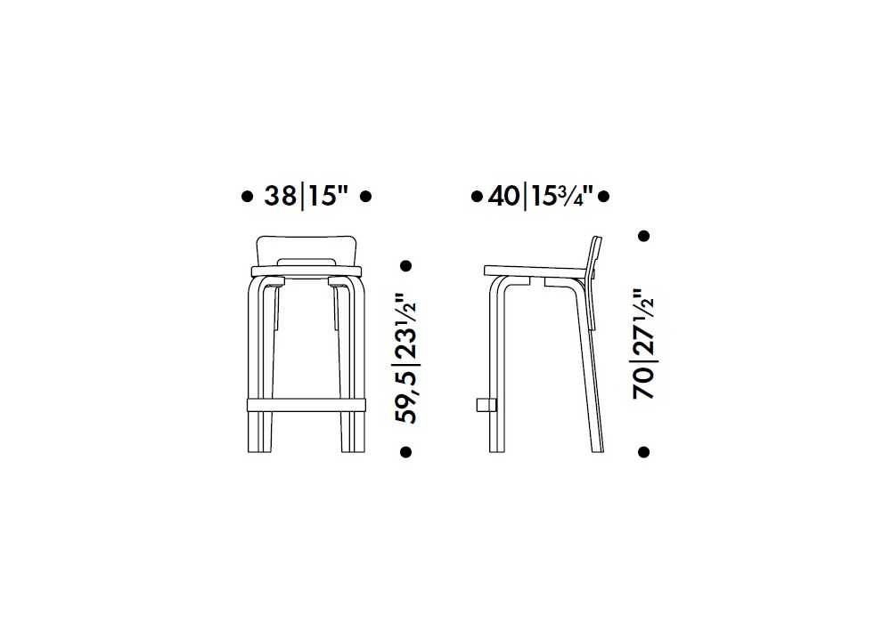 High Chair K65 de Artek en Amueblarent para alquilar