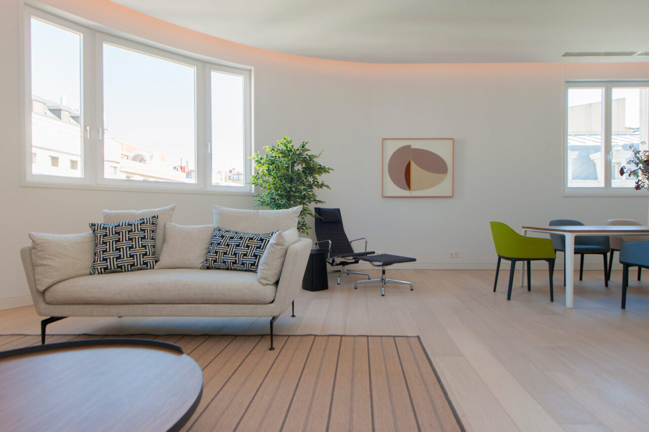 Salon. Proyecto de alquiler de muebles y home staging en Madrid
