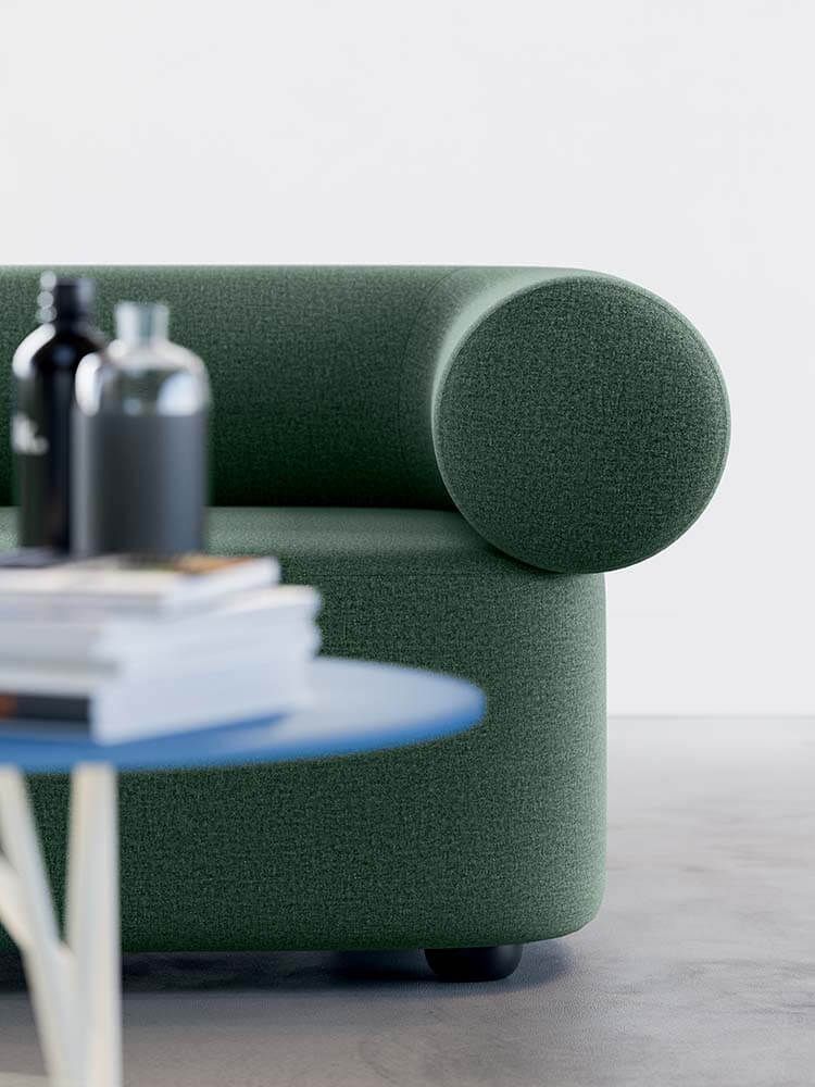 Sofa Abbey en gris de Quadrifoglio para Amueblarent para alquilar