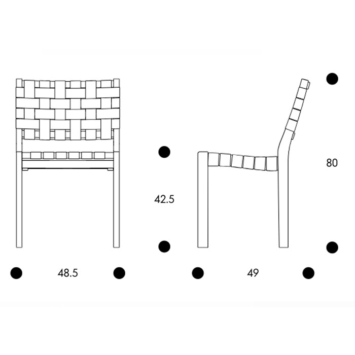 Silla 611 de Artek en Amueblarent en alquiler