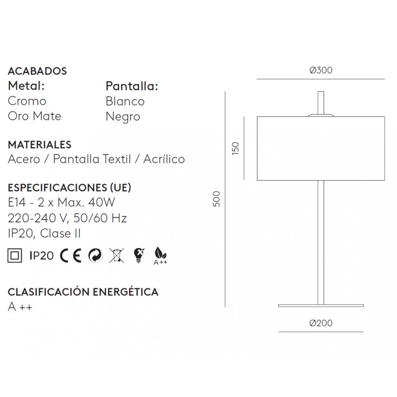 Lampara Mila de sobremesa de Aromas del Campo en Amueblarent para alquilar
