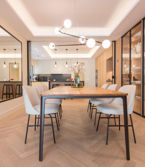 Decoración con muebles de alquiler en la calle Zurbano, Madrid