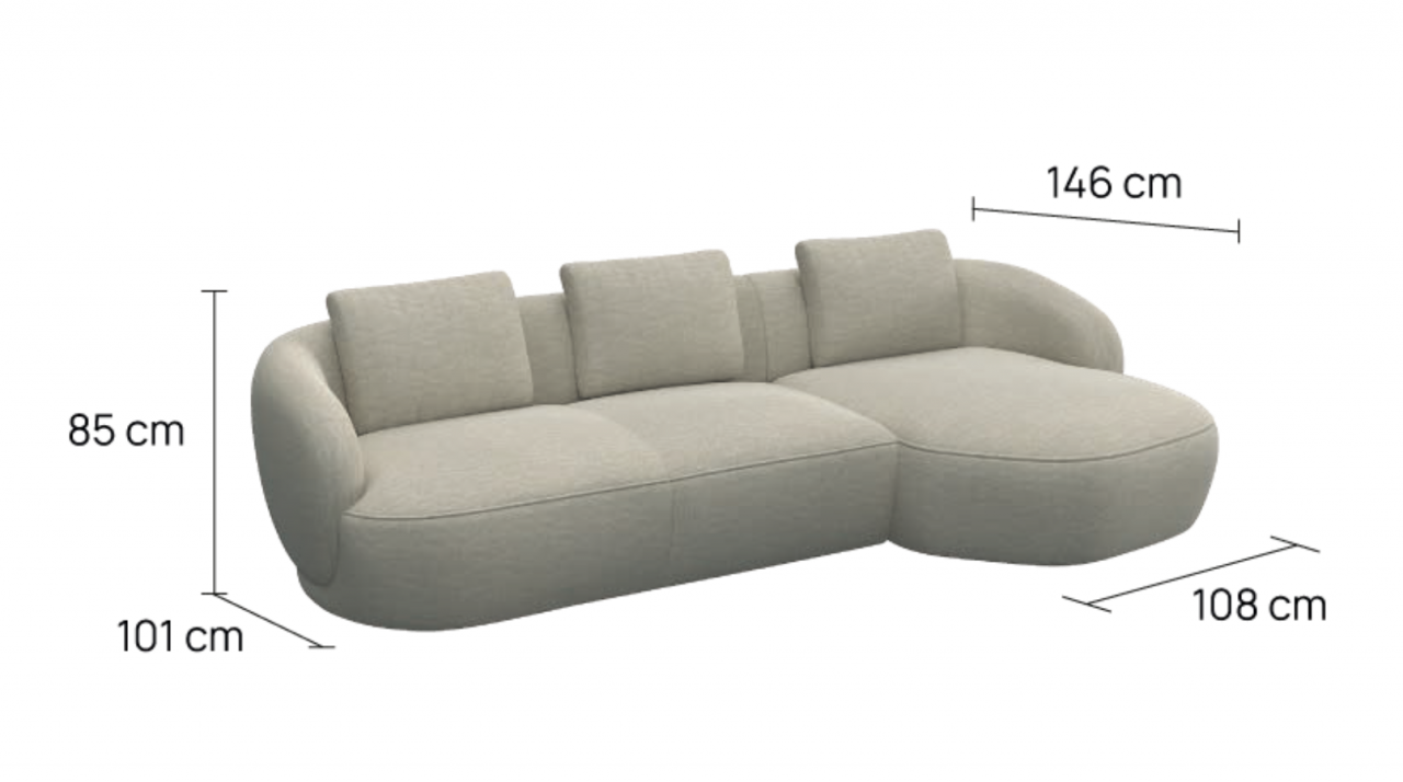 Sofa Torino de La Oca en Amueblarent para alquilar