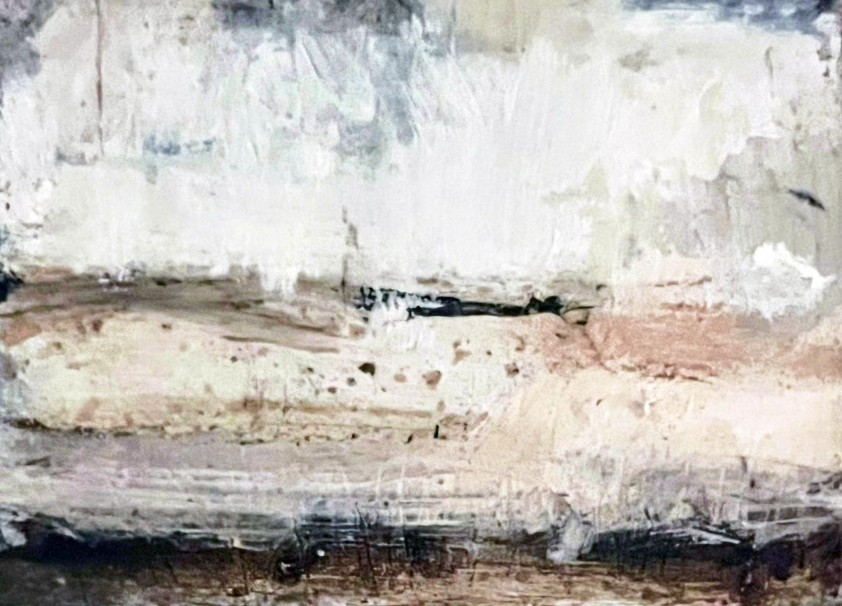 Cuadro abstracto enmarcado en amueblarent para alquilar